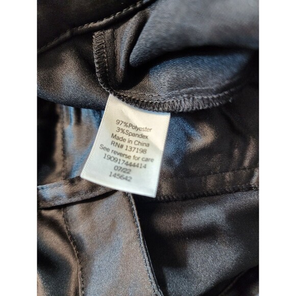 Intempo Womens Cargo Pants Black Satin Silk Ruched Leg Drawstring Size 16 Multi - Picture 6 of 11